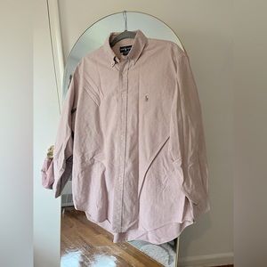 Polo by Ralph Lauren Light Pink 100% Cotton Button Up Shirt with Logo Size 17-36
